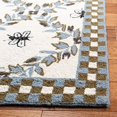 thumbnail image 5 of Safavieh Chelsea 2'6" X 10' Hand Hooked Wool Rug in Ivory and Blue, 5 of 5