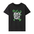 thumbnail image 1 of Camiseta para mujer, ropa deportiva de verano, camisetas de verano a la moda para mochilero, uso diario Negro, 1 of 7