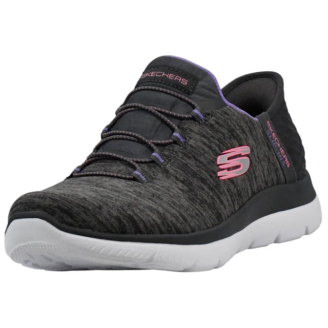 Zapatillas Skechers Summits Slip-In para Mujer Carbón/Púrpura Talla 8.5