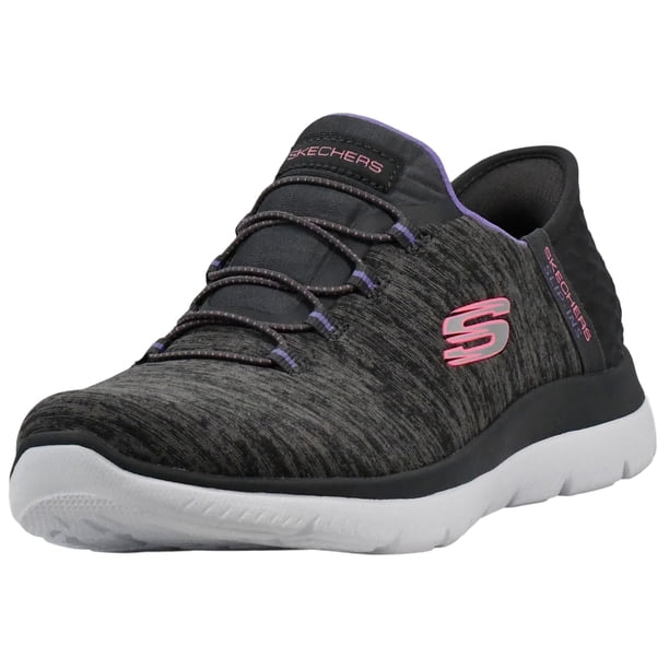 Zapatillas Slip-On Skechers para Mujer Summits Carbón Morado Talla 6.5