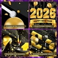 thumbnail image 4 of Gold Theme 2026 New Year Banner Golden Balloons Happy New Year Display Firework Design Star Patterns 2026 Celebration Background for New Year Party 2026 Celebration Indoor Decoration, 4 of 9