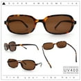 thumbnail image 2 of Womens Rectangular Snug Dad Fashion Thin Plastic Sunglasses Tortoise - Brown, 2 of 8