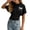 11@Black1103, variant on Tiijoy Girls Ruched Tee Bow Print Short Sleeve Crewneck T Shirt Summer Top, Sizes 3-14