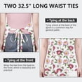 thumbnail image 6 of Pioneer Flower Floral Print Pattern Apron for Women and Men, Cotton Linen Waterproof with Pockets, Adjustable, 33x27 Inch for Kitchen, Gardening, BBQ, Salon, 6 of 6