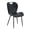 A-Black, variant on Dining Chairs Set of 4 Olive Green PU Leather Metal Black 33.3" for Kitchen
