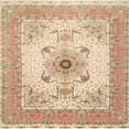thumbnail image 1 of Ahgly Company Machine Washable Indoor Square Traditional Brown Area Rugs, 7' Square, 1 of 7