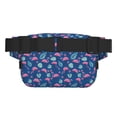 thumbnail image 3 of Balery Plants And Flamingos Mochila Cinturón para Mujeres y Hombres, Bolsa de Cintura Impermeable de Doble Capa con Correa, 3 of 9