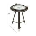 thumbnail image 4 of DecMode Black Coastal Metal Compass Inspired Accent Table, 19"W x 24"H, 4 of 13