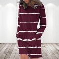 thumbnail image 2 of Kiplyki Women's Long Sleeve Fall Dress Print Round-Neck Ladies Holiday Outing Long Dress, 2 of 5