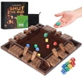 thumbnail image 1 of Juego de mesa Uowivi Shut The Box de madera 30 cm para 2 a 4 jugadores, 1 of 7