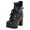 P-Black, variant on Kcodviy Women's Casual Flat Leather Lace Up Boots for Women Retro Lace Up Boots S Boots for Women Side Zipper Round Toe Winter Boots for Women Wide Width Shoe Boots