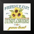 thumbnail image 2 of Tavoletti, Anne 12x12 Black Modern Framed Museum Art Print Titled - Sunflower Fields III, 2 of 5