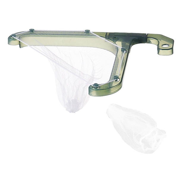 Colador de fregadero multifuncional con 50 bolsas de filtro de malla fina y soporte para rejilla. Verde