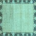 thumbnail image 1 of Ahgly Company Indoor Square Abstract Light Blue Modern Area Rugs, 3' Square, 1 of 4