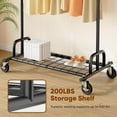 thumbnail image 3 of HOKEEPER 550 lbs Heavy Duty Commercial Grade Garment Rack Portable Freestanding Modern Clothes Rack, Black, 3 of 9