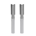 thumbnail image 1 of Unique Bargains Router Bit 1/4 Shank 5/16 Cutting Dia 2 Straight Flutes Carbide Cutter Tool 2pcs, 1 of 5