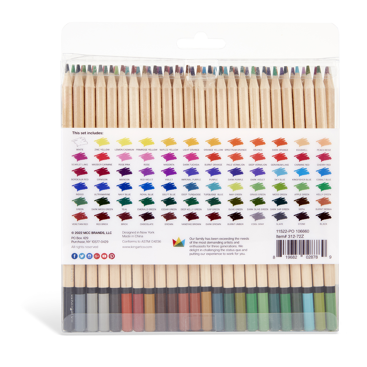 KINGART Studio 72-Color Wax-Based Colored Pencils photo 8