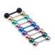 thumbnail image 5 of 9pcs Barbell Pendientes Ceja Color Plateado Perno prisionero de acero inoxidable calibre 16 Bola de 4 mm Sunnimix pernos de la barra con barra, 5 of 7