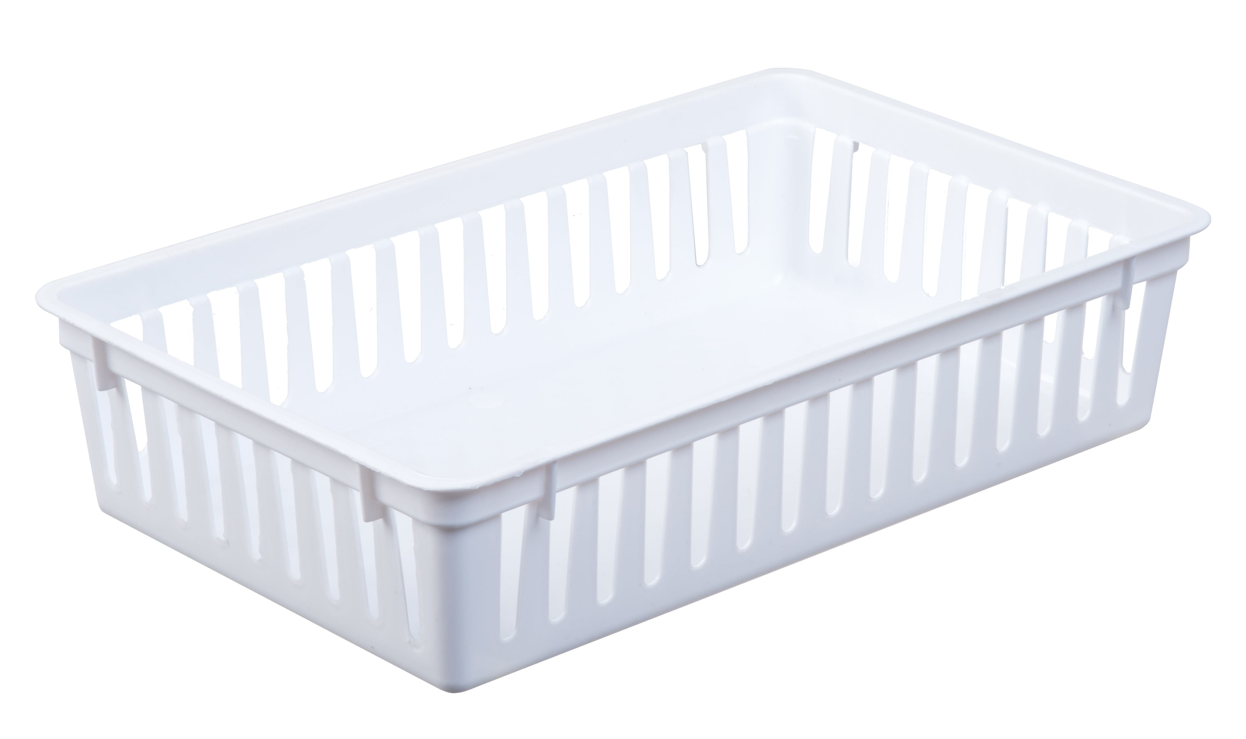 (2 pack) Mainstays 2-Pack Plastic Drawer Organizer Storage Bin Set, Mini Drawer Storage Containers for Kitchen Drawer, Desk Drawer and Bathroom Drawer Organization, Arctic White, 10.3" x 6.5" x 2.4"
