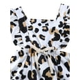 thumbnail image 2 of Franhais Newborn Baby Girls Sleeveless Romper, Casual Leopard Print Ruffle Jumpsuit Clothes, 2 of 7