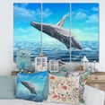 thumbnail image 2 of Designart ' Humpback Whale Jumping Out of Sea ' Farmhouse Canvas Wall Art Print, 2 of 3