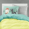 thumbnail image 2 of Black Poodle Snowman Christmas Fabric Standard Pillowcase, 2 of 2
