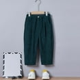 thumbnail image 5 of SonxaHe Infant Boy Corduroy Pants Elastic Waist Straight Leg Trousers Classic Cozy Soft School Play Spring Pants Green,Size 1-2 Y, 5 of 8