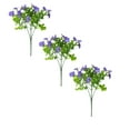 thumbnail image 2 of 3Pcs Purple Simulated Pansies, Cyenie Artificial Pansy Bouquet Pansy Flowers for Flower Bed Fence Decoration Home Garden Ornament, 3 Bundles of Simulated Pansies, 2 of 5