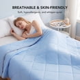 thumbnail image 4 of WISHEAD Cooling Blanket Queen Size, Cooling Comforter for Hot Sleepers, Double-Sided Lightweight Summer Bedding, Soft Breathable All-Season Quilt, (Light Blue, 90" x 90"), 4 of 8