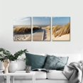 thumbnail image 2 of Coastal Beach Canvas Wall Art - Pathway to Shoreline Artwork Painting on Canvas for Home Wall Decor Oceanside Sea Grass Modern Artwork Prints on Canvas Framed Ready to Hang - 12"x16"x3 Panel, 2 of 6