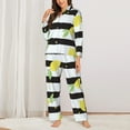 thumbnail image 2 of Balery Lemon Conjunto de Pijama con Estampado para Mujer, Conjunto de Dos Piezas con Manga Larga, Ropa de Dormir Suave con Bolsillos, Pijamas Cómodos-Large, 2 of 7