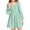 Light green, variant on Langwyqu Solid Color Square Neckline Girls Lantern Sleeve Dress For 4-14 Y