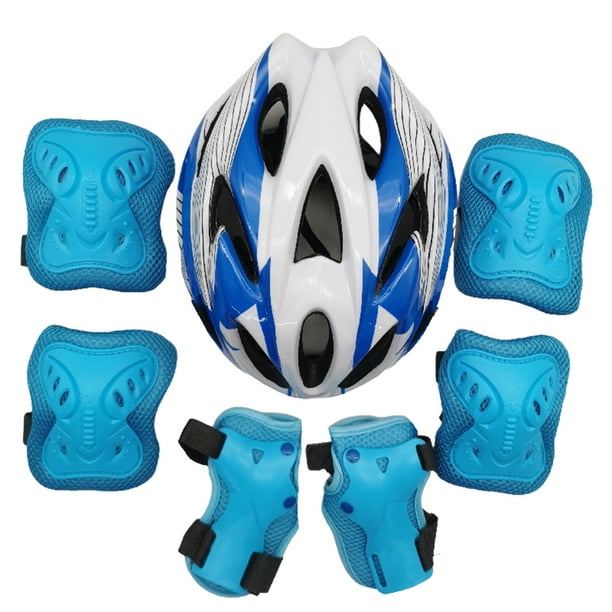 Wosthever Protector de patinaje sobre ruedas ajustable de 7 piezas Juego de cascos para niños pequeños Coderas patinar tipo 3 Wosthever OD022039-06