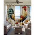 thumbnail image 6 of Vintage Rooster Blackout Curtains for Bedroom Living Room Darkening Curtains 84 Inch Length 2 Panels Set Sunflower Watercolor Farmhouse Animals Window Curtain Window Treatment Grommet Drapes 52"x84", 6 of 9