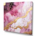 thumbnail image 2 of Designart "Essence of Pink and Gold Marble III" Abstract Wall Art - Modern Pink Abstract Marble Entryway Wall Art, 2 of 6