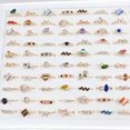 thumbnail image 3 of K-KED 30Pcs Wholesale Colorful Crystal Mixed Rings Bulk Finger Band Ring Delicate Jewelry Lot, 3 of 9