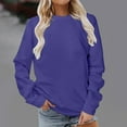 thumbnail image 2 of Puliio Womens Hoodless Sweartshirts Solid Color Sweat Oversized Jacket Crewneck Long Sleeve Loose Fit Comfortable Minimalist Pullover Tops, 2 of 4
