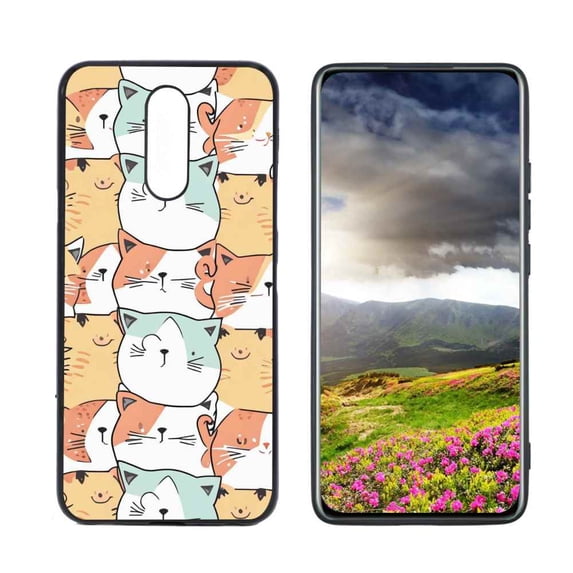 Cat-pattern-128 Phone Case, Degined for LG Solo LTE Case Men Women, Flexible Silicone Shockproof Case for LG Solo LTE