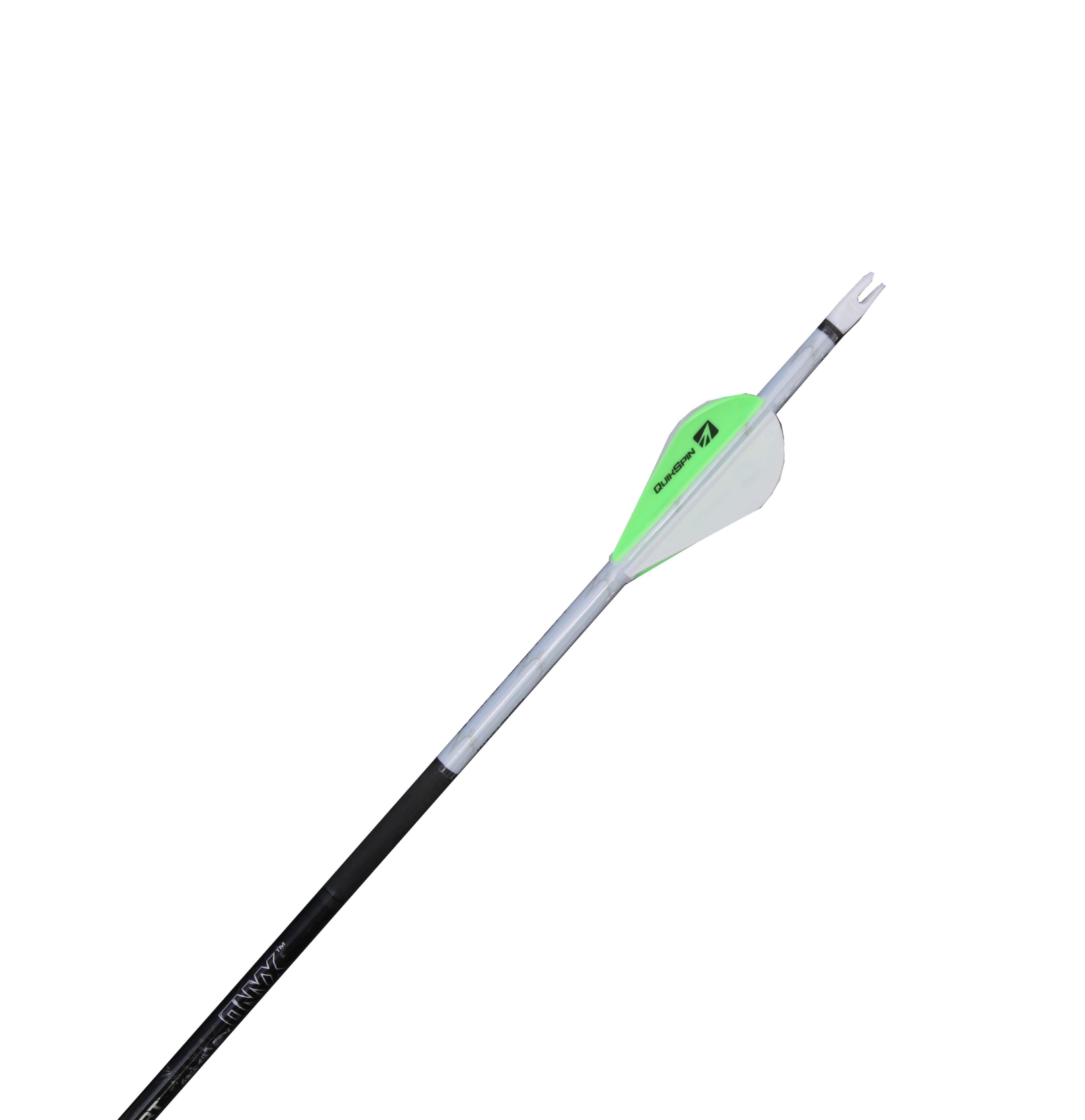 NAP Quickfletch 2-Inch Quickspin Archery Fletch 3 Pack White/Green