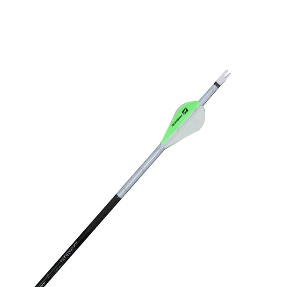NAP Quickspin Green 2" Archery Fletch 3 Pack White/Green/Green