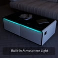 thumbnail image 4 of Modern Smart Coffee Table with Built-in Fridge, Bluetooth Speaker, Wireless Charging Module, Touch Control Panel, Power Socket, USB Interface, Outlet Protection, Atmosphere light, and More, 4 of 10