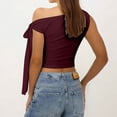 thumbnail image 5 of Ashirexll Débardeurs pour Femmes Mode Décontractée Couleur Unie Sans Manches Col Incliné Blouses Tops d'Été, 5 of 5