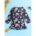 thumbnail image 3 of Arvbitana Toddler Girl Swimsuits Sun/ Flower Print Long Sleeve Zipper Jumpsuit Swimwear Beachwear Bathing Suits, 3 of 8
