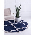 thumbnail image 1 of Unique Loom 3116415 8 x 8 ft. Austin Trellis Round Rug, Navy Blue, 1 of 2