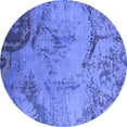 thumbnail image 1 of Ahgly Company Indoor Round Oriental Blue Industrial Area Rugs, 5' Round, 1 of 4
