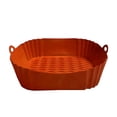 thumbnail image 1 of Silicone Air Fryer Basket Liners Set Of 3 Non-Stick Reusable Parchment Paper Replacement, 1 of 8