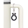 thumbnail image 3 of Delight Jewelry Acrylic 7/8" Ring Black - Silvertone Bow Charm Accessory for Tumblers and Thermal Cups, 3 of 4