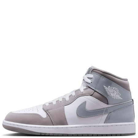 Men's Jordan 1 Low Mid White/Cool Grey-Medium Grey (HF3216 100) - 12