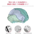 thumbnail image 5 of YFYANG Women's Double Waterproof Shower Cap, Abstract Winter Pattern Reusable Hair Cap for All Hair Styles and Head Sizes, 5 of 9