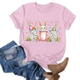 thumbnail image 4 of Blusas de Manga Corta para las Mujeres Divertida Impresión Cuello Redondo Camiseta Vintage, Blusas de Primavera para las Mujeres, 4 of 4